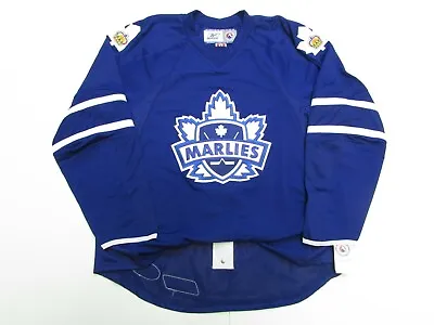 Toronto Marlies Authentic Ahl Blue Reebok Edge 1.0 7187 Hockey Jersey Size 56 • $199.99