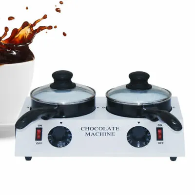 Chocolate Melting Pot Chocolate Melter Machine+Double Ceramic Non-stick Pan UK • £44