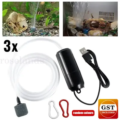 USB Aquarium Oxygen Pump Mini Fish Tank Air Pump Compressor Aerator Accessories • $11.98