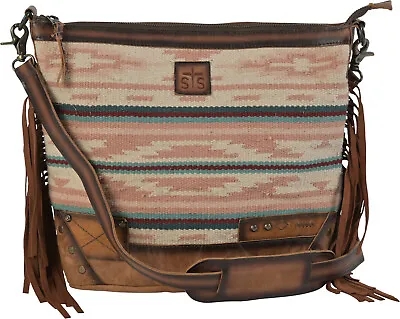 STS Ranchwear Womens Palomino Millie Mail Light Pink Serape Leather Tote Bag OS • $136.99