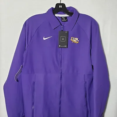 Nike LSU Geaux Tigers Jacket Women’s Medium Therma Full Zip Purple NWT • $49.97