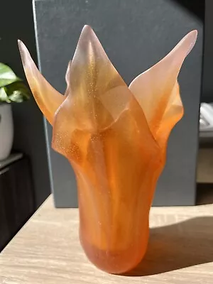 Daum Crystal Tulip Vase Amber. Ambre Tulipe • £800