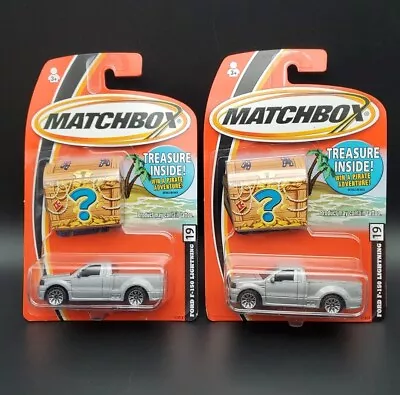 Matchbox Buried Treasure Chest #19 Ford F150 Lightning Silver Lot Of 2 • $14.99