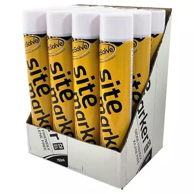 £59.99 • Buy White Line Marker Spray Paint Acrylic 750ml Survey Marking Paint (12PK)