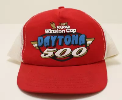 Vintage Daytona 500 Winston Cup Trucker Hat Snapback Cap 1995 Nascar Made In USA • $12