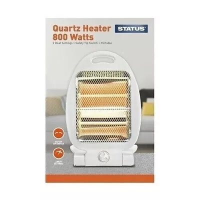 £18.99 • Buy Quartz Halogen Heater Portable 2 Bar 800W Electric Free Standing Home Office
