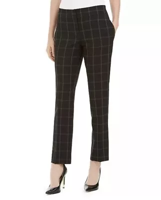 KASPER • Petite Windowpane-Plaid Dress Pants • $40