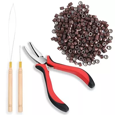 Microlinks Hair Extensions KitBeads Hair Extensions Threader Pulling Hook Pli... • $9.85