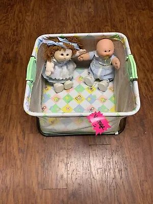 VTG Soft Sculpture 2 Cabbage Patch DollPlaypen 1983 1982 Dolls • $250