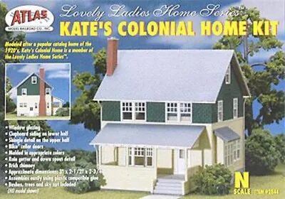 Atlas Kate's Colonial Home Kit - N Scale Model Railroad Building - #2844 • $28.82