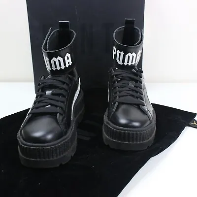 $150 • Buy Puma Ankle Strap Rihanna Fenty Black White Wn's US 8.5 W/Box & Shoe Bag