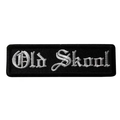 OLD SCHOOL Embroidered Jacket Vest Patch Emblem Old English Biker • $6.50