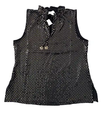 Michael Kors Womens Foil Top Size L Black • $25.53