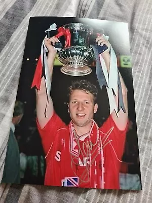 Lee Martin Man Utd Hand Signed 12 X 8 Photo Manchester United Coa 2 F.a Cup • £14.99