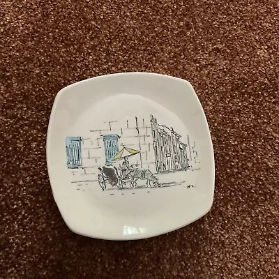 Midwinter Fashion Shape Square Dish - CANNES By Hugh Casson • £5