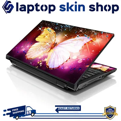 Laptop Skin Sticker Notebook Decal Cover Sparkle Butterfly For Dell Apple 17-19 • $12.95