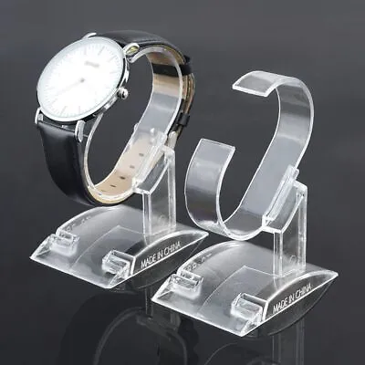 10pcs Bangle Watch Bracelet Acrylic Clear Display Holder Stand Rack • £6.38