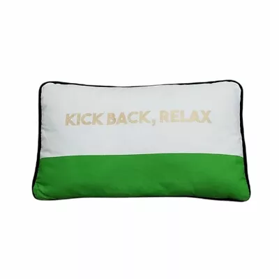 8 Oak Lane Kick Back Relax Green Gold Accent Pillow 20 X 12 Inches • £18.25