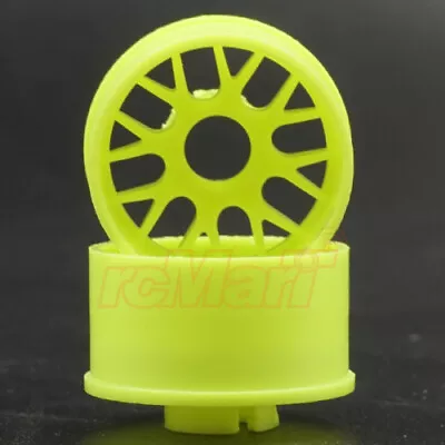 PN Racing Mini-Z 2WD Machine Cut BBS Rear Rim R3 2pcs Yellow Kyosho 1:27 RC Car • $7.98