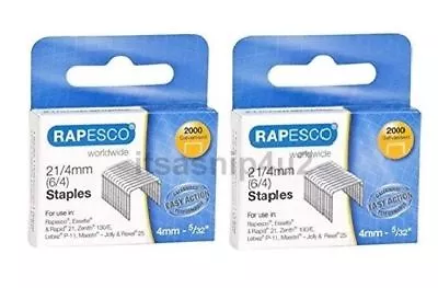 £6.95 • Buy Rapesco 4000, No.25, STAPLES For BAMBI Staplers Mini Rapid S51 Stapler Free Post