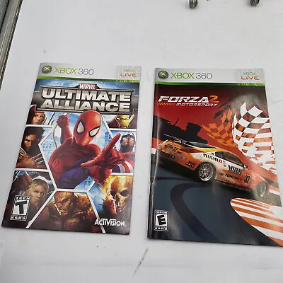 MARVEL: Ultimate Alliance & Forza 2 Motorsport (Microsoft Xbox 360) 2 Discs CIB • $14.95