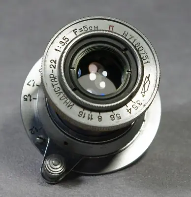 Lens INDUSTAR - 22 Red P F 3.5 / 50mm Copy Leica Mount M39 Zorki FED LTM • $45