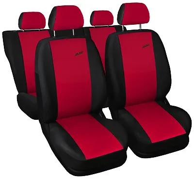  CAR SEAT COVERS Fit Vauxhall Vectra C - XR Black/red Sport Style Full Set • $49.76