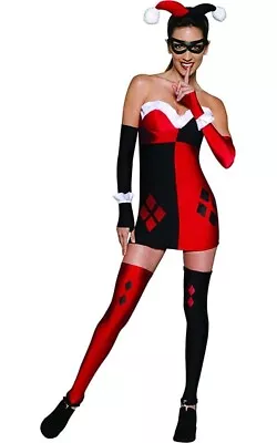 Licensed Harley Quinn Batman Villain Adult Womens Fancy Dress Halloween Costume • $53.99