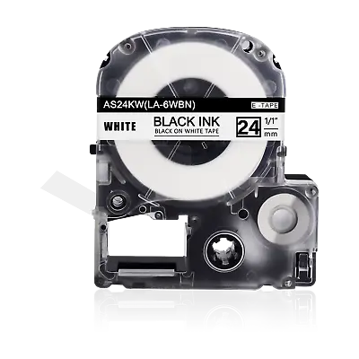 1PK Compatible With EPSON K-Sun 224BW 224BWPX 24mm Tape Black On White Label • $8.99