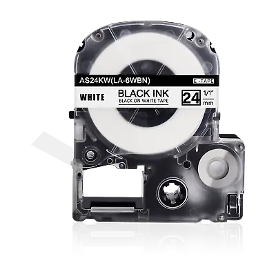 1PK Compatible With EPSON K-Sun 224BW 224BWPX LW-600 24mmx8m Tape White Label • $6.99