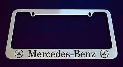 MERCEDES BENZ LICENSE PLATE FRAME CUSTOM MADE OF CHROME (Zinc Metal) • $10.99