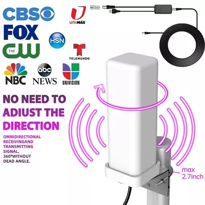 6000 Miles HDTV 1080P Outdoor HD 4K Digital TV Antenna 360° Signal Amplified USA • $15.50