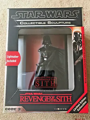 Star Wars Darth Vader Revenge Of The Sith Code 3 Limited Edition Sculpture MISB • £49.99