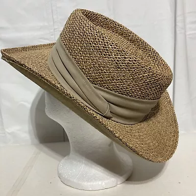 Stetson Gambler - Seagrass Straw Outdoorsman Golf Hat -Some Stains See Pictures • $38.99