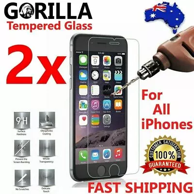 2X Tempered Glass Screen Protector For IPhone 15 14 13 12 11 Pro Max XR 8 7 6 5S • $7.11