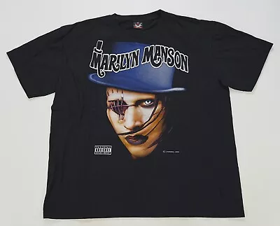 Rare Vintage HOT ROCK Marilyn Manson Willy Wonka 2000 Tour T Shirt 90s 2000s XL • $99.99