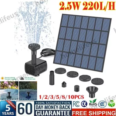 Solar Power Fountain Submersible Floating Water Pump Bird Bath Pond Garden Decor • $66.20