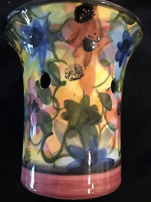 $8 • Buy Diffuser For Oil Handpainted 2003 Beautiful All Over Floral Design Minor Crazing