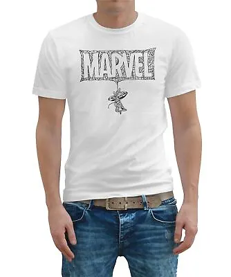 Spider-Man: Marvel Web Logo Hang Graphic Print Men’s T-Shirt • £15.99