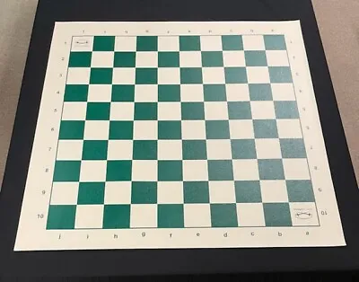 Musketeer Variant Chess Board - Vinyl - 10x10 Square - Green • $29.99