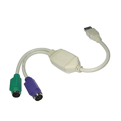 $5.99 • Buy USB To Dual PS/2 PS2 Converter / Adapter Cable For PC Computer Keyboard & Mouse