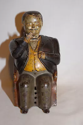 1880s CAST IRON MECHANICAL BANK TAMMANY HALL By J E STEVENS POLITICAL AMERICANA • $185