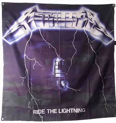 Metallica Ride The Lightning 50”x58” Wall Tapestry Flag Man Cave Dorm Decor • $28.99