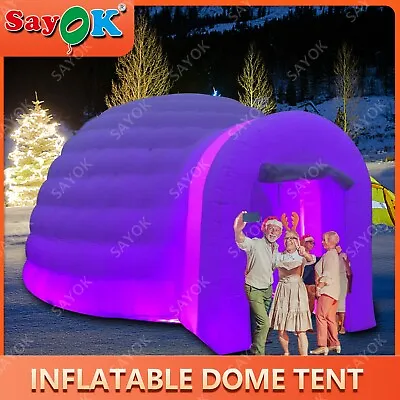UK STOCK Inflatable Dome Igloo Tent Party House Tent W/LED For Party Wedding NEW • £574