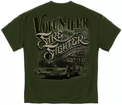 FIREFIGHTER VOLUNTEER AMERICAN CLASSIC T-Shirt - PreShrunk Cotton - 6 Sizes • $21.95