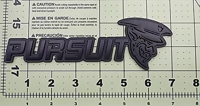 Satin Black Pursuit Front Grill Badge • $35.99