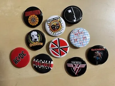 ROCK BAND PINS/BUTTONS 1.25  Circle Button Badge Pin - Officially Licensed • $4.29