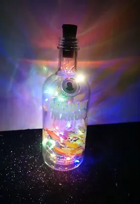 Empty Absolut Mango Vodka Bottle Multi Colour 2X Different Lights Read Item  • £5.50