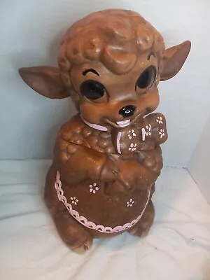 CUTE Vintage For Good Little Lambs Only Ceramic Cookie Jar Twin Winton !! • $45.95