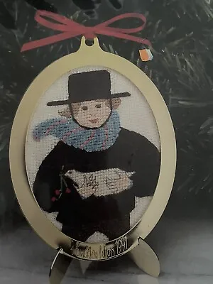 P Buckley Moss Christmas Ornament Kit 1991 Amish Boy Cross Stitch • $18